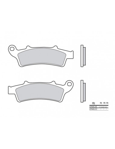 Plaquettes de frein BREMBO Scooter métal fritté - 07045XS