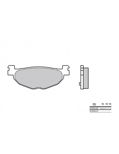 Plaquettes de frein BREMBO Scooter métal fritté - 07059XS