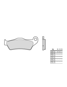 Plaquettes de frein BREMBO Scooter métal fritté - 07001XS