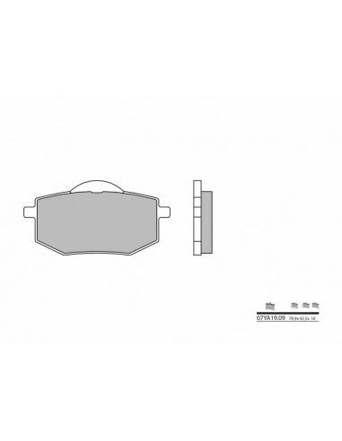 Plaquettes de frein BREMBO route carbone céramique - 07YA1909