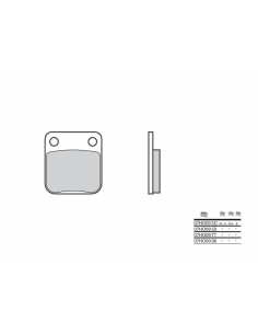 Plaquettes de frein BREMBO route carbone céramique - 07HO0906