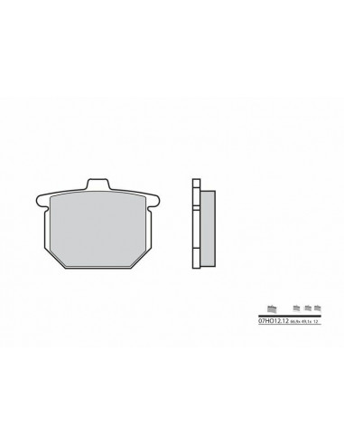 Plaquettes de frein BREMBO route carbone céramique - 07HO1212