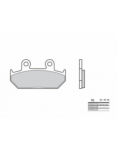 Plaquettes de frein BREMBO route métal fritté - 07HO23SA