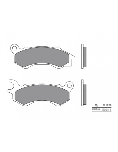 Plaquettes de frein BREMBO Scooter carbone céramique - 07090CC