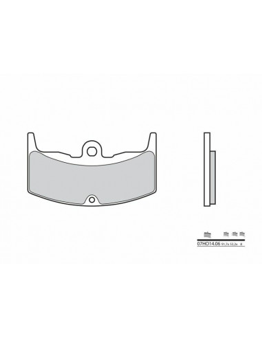 Plaquettes de frein BREMBO route carbone céramique - 07HO1406