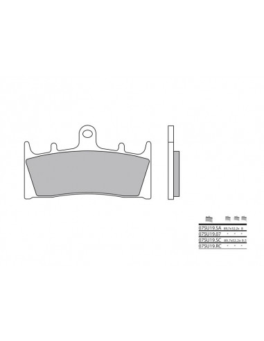 Plaquettes de frein BREMBO route métal fritté - 07SU19LA