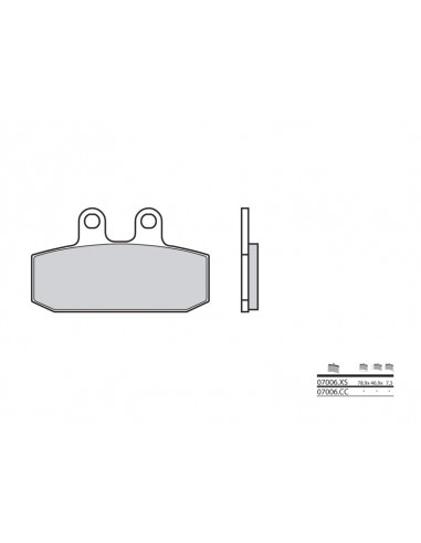 Plaquettes de frein BREMBO Scooter métal fritté - 07006XS