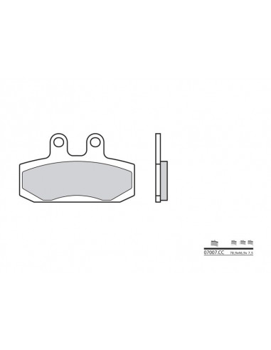 Plaquettes de frein BREMBO Scooter carbone céramique - 07007CC