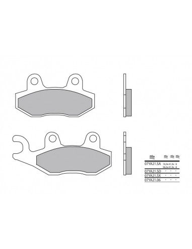 Plaquettes de frein BREMBO route métal fritté - 07YA21LA