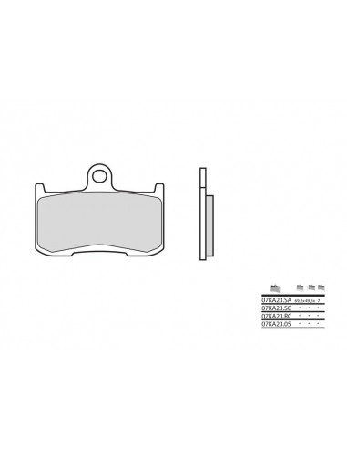 Plaquettes de frein BREMBO route métal fritté - 07KA23LA