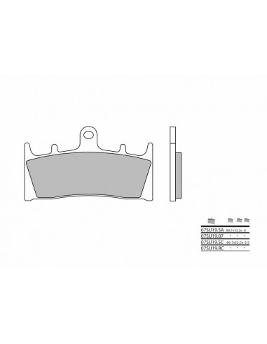 Plaquettes de frein BREMBO route carbone céramique - 07SU1907