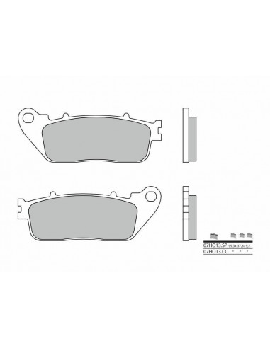 Plaquettes de frein BREMBO route carbone céramique - 07HO13CC