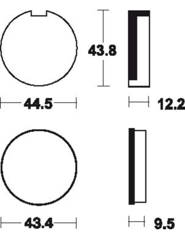 Plaquettes de frein TECNIUM route organique - MA16