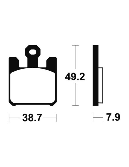 Plaquettes de frein TECNIUM Racing métal fritté carbone - MCR288