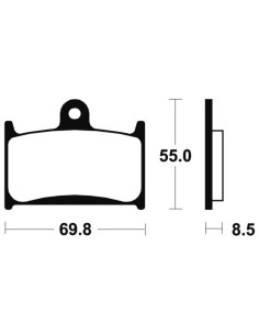Plaquettes de frein TECNIUM Racing métal fritté carbone - MCR124 2