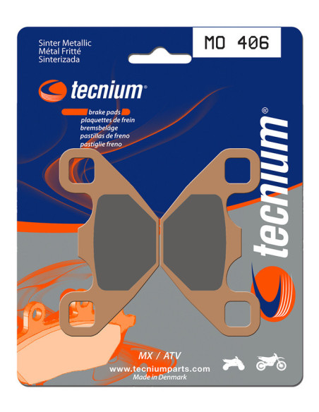 Plaquettes de frein TECNIUM MX/Quad métal fritté - MO406