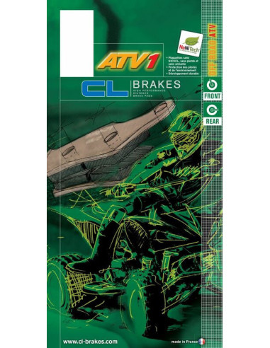 Plaquettes de frein CL BRAKES Quad métal fritté - 2923ATV1