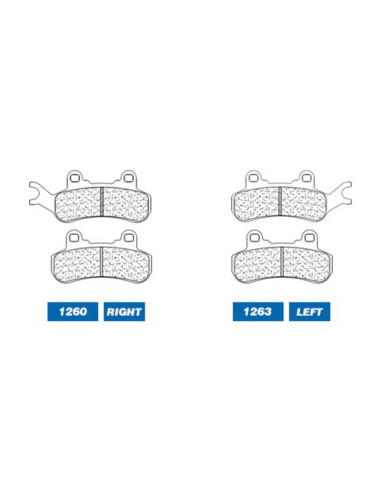 Plaquettes de frein CL BRAKES Quad métal fritté - 1263ATV1