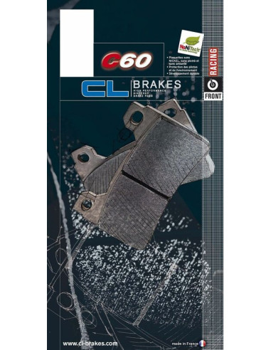 Plaquettes de frein CL BRAKES Racing métal fritté - 1185C60