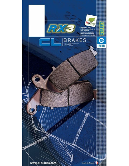 Plaquettes de frein CL BRAKES Racing métal fritté - 2304RX3