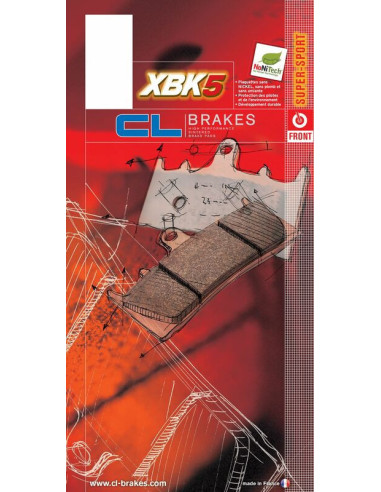 Plaquettes de frein CL BRAKES route métal fritté - 2950XBK5