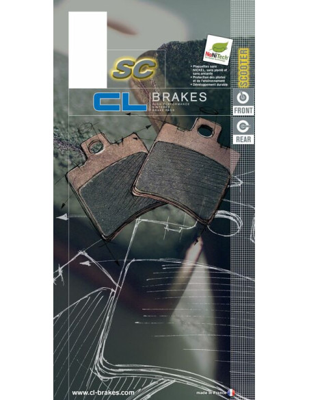 Plaquettes de frein CL BRAKES Scooter métal fritté - 3027SC