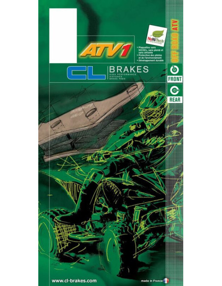 Plaquettes de frein CL BRAKES Quad métal fritté - 1102ATV1