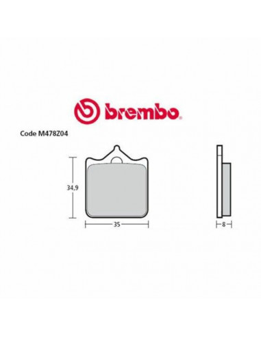 Plaquettes de frein BREMBO UPGRADE Type M478 Z10 - Racing