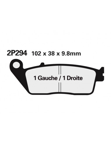 Plaquettes de frein NISSIN route semi-métallique - 2P-281NS