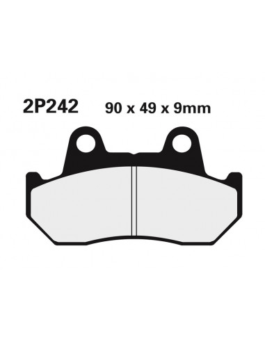 Plaquettes de frein NISSIN route semi-métallique - 2P-242NS