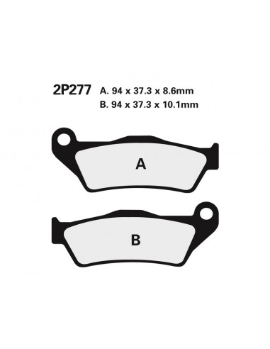 Plaquettes de frein NISSIN route semi-métallique - 2P-277NS