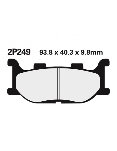 Plaquettes de frein NISSIN route semi-métallique - 2P-249NS