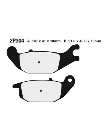 Plaquettes de frein NISSIN route semi-métallique - 2P-304NS