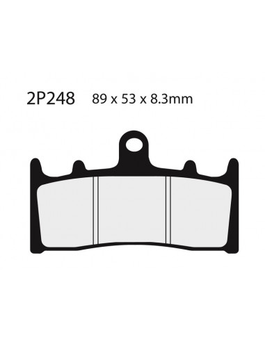 Plaquettes de frein NISSIN route /Off-Road métal fritté - 2P-248ST