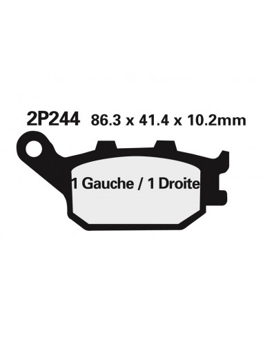 Plaquettes de frein NISSIN route semi-métallique - 2P-244NS