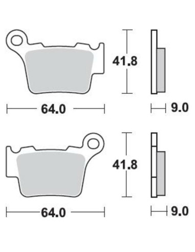 Plaquettes de frein BRAKING Off-Road/Quad métal fritté - 891CM44
