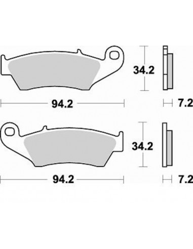 Plaquettes de frein BRAKING Off-Road/Quad métal fritté - 772CM44