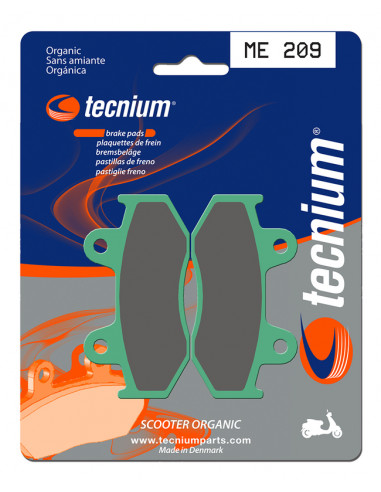 Plaquettes de frein TECNIUM Scooter organique - ME209