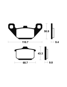 Plaquettes de frein TECNIUM Performance métal fritté - MR57 2