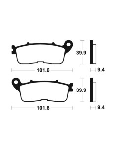 Plaquettes de frein TECNIUM Performance métal fritté - MR392 2