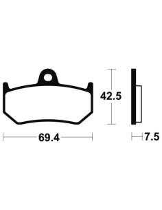 Plaquettes de frein TECNIUM Performance métal fritté - MR263 2