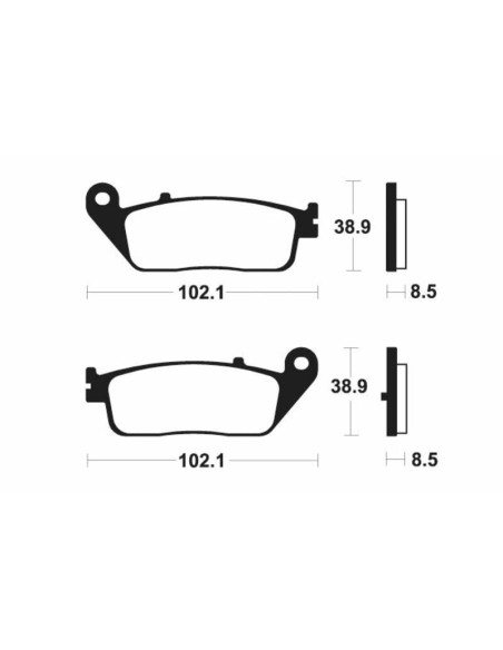 Plaquettes de frein TECNIUM Maxi Scooter métal fritté - MSS383