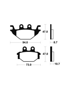 Plaquettes de frein TECNIUM MX/Quad métal fritté - MO310 2