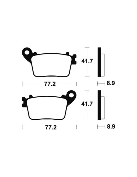 Plaquettes de frein TECNIUM route organique - MA334