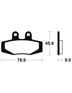 Plaquettes de frein TECNIUM route organique - MA121 2