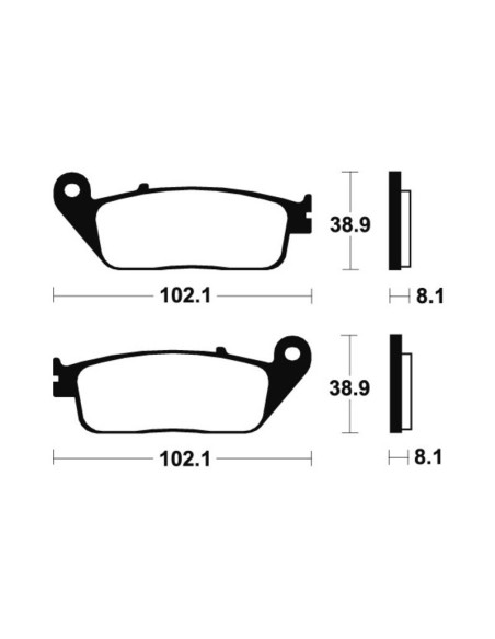 Plaquettes de frein TECNIUM Scooter organique - ME127