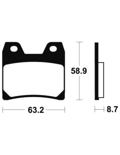 Plaquettes de frein TECNIUM Performance métal fritté - MR270 2