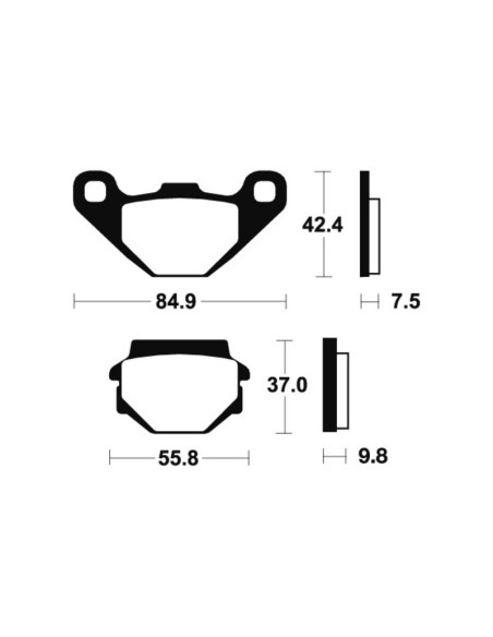 Plaquettes de frein TECNIUM Scooter organique - ME46