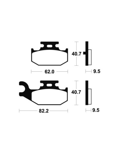 Plaquettes de frein TECNIUM MX/Quad métal fritté - MO316