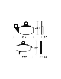 Plaquettes de frein TECNIUM route organique - MA102 2